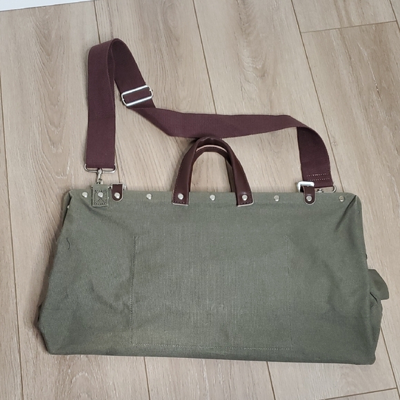 Line Of Trade Olive Green Canvas Men's Bag - Picture 8 of 14